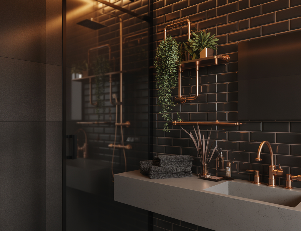 ideas black bathroom — Stylish, Moody & DIY-Friendly Designs