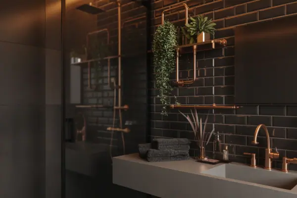 ideas black bathroom — Stylish, Moody & DIY-Friendly Designs