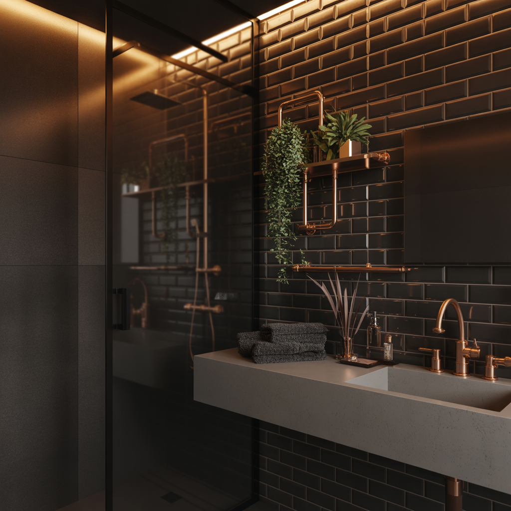 ideas black bathroom — Stylish, Moody & DIY-Friendly Designs