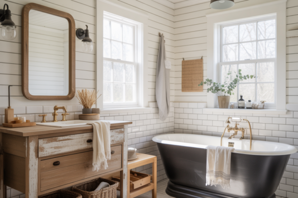 10 Brilliant Ideas for Modern Farmhouse Bathroom: DIY Tips & Design Inspiration