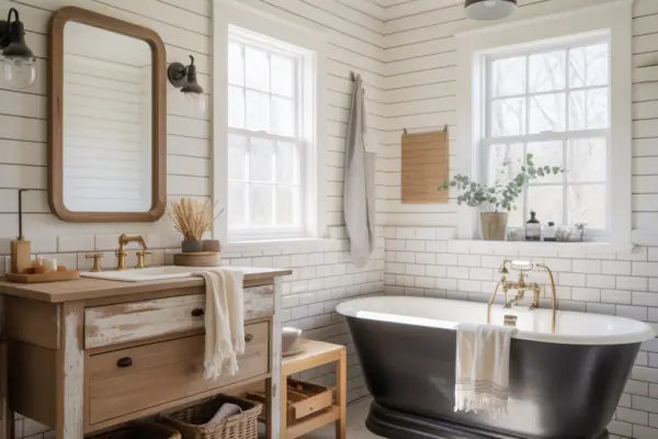 10 Brilliant Ideas for Modern Farmhouse Bathroom: DIY Tips & Design Inspiration