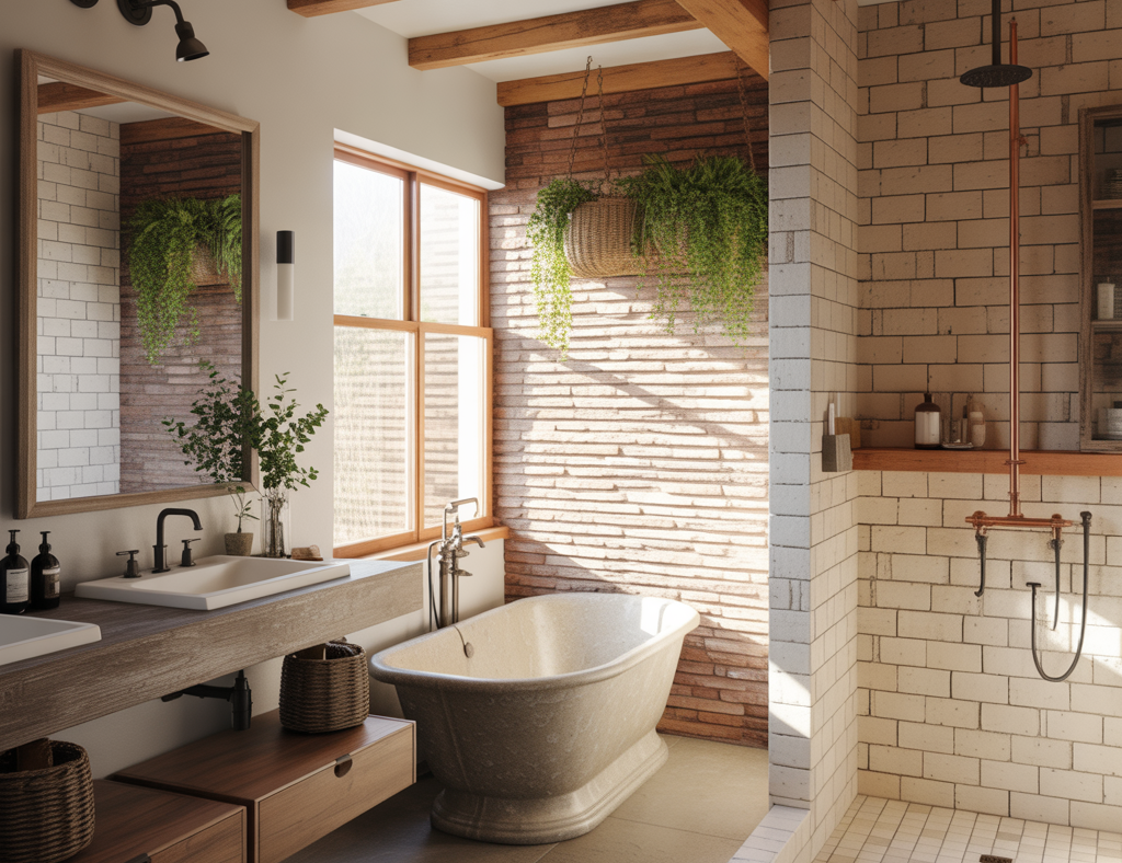 Modern Rustic Bathroom: Timeless Charm Meets Contemporary Comfort