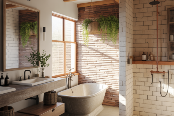 Modern Rustic Bathroom: Timeless Charm Meets Contemporary Comfort