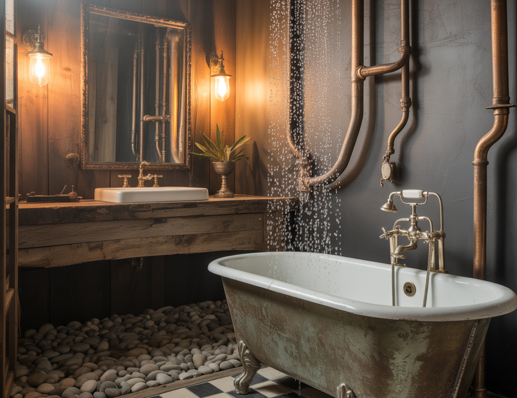 Moody Vintage Bathroom