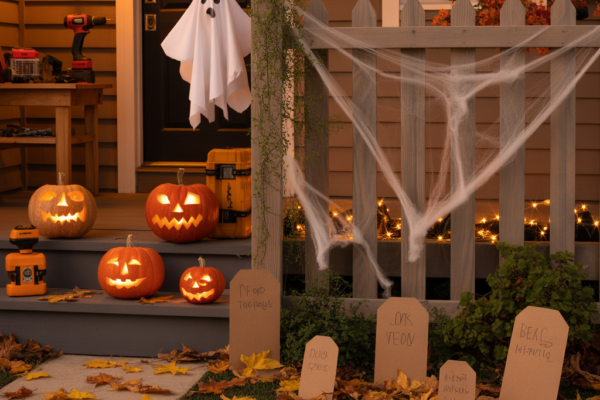 Outdoor Halloween Decorations Ideas: Easy & Spooky Front Yard DIY