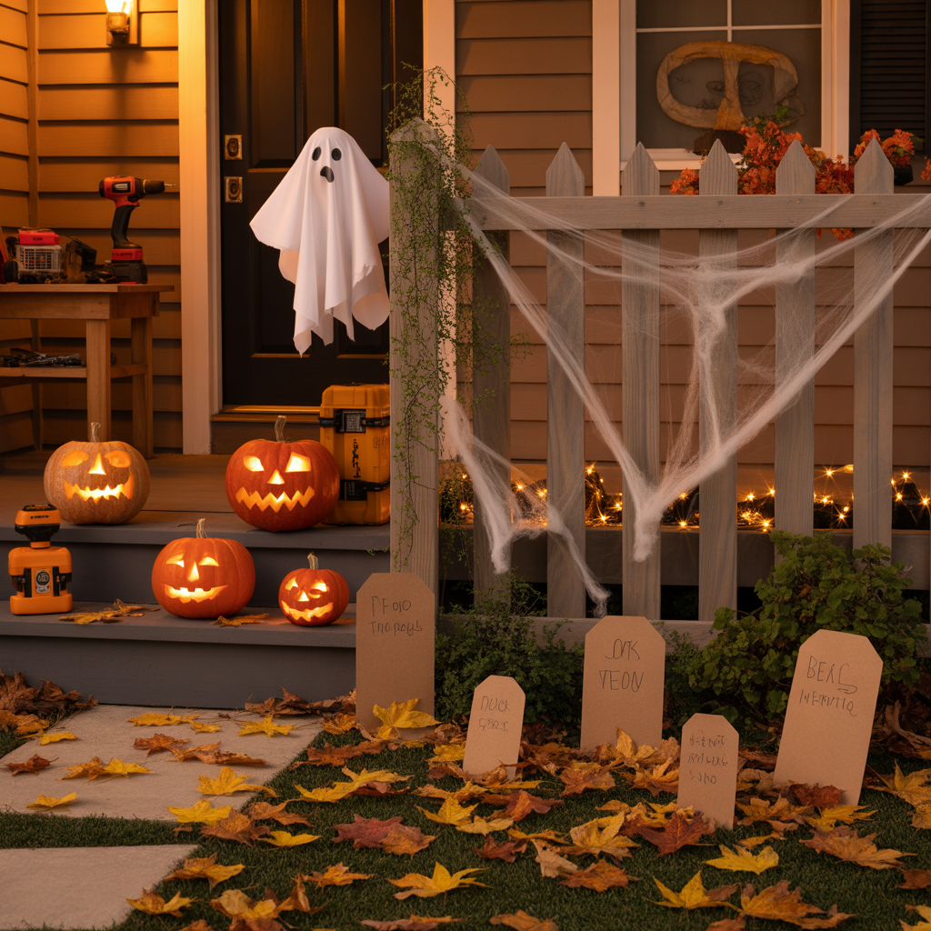 Outdoor Halloween Decorations Ideas: Easy & Spooky Front Yard DIY