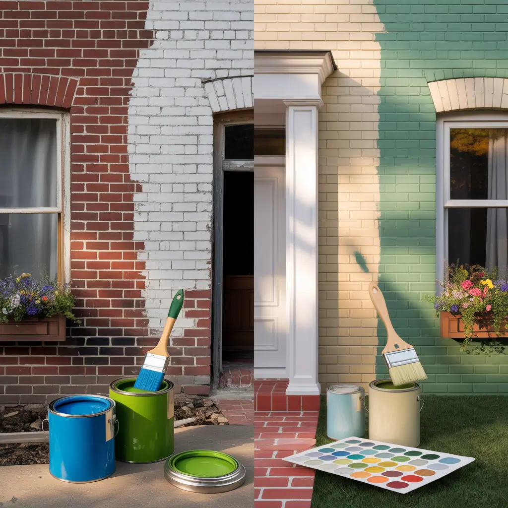 Painted Brick Houses Before and After Ideas: Transform Your Home with DIY Confidence