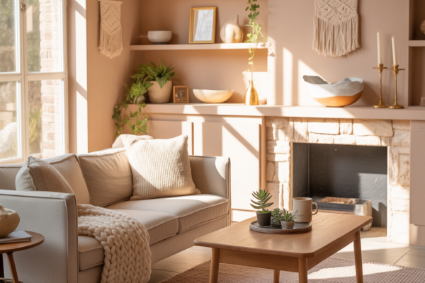 Warm Beige Cozy Living Room Ideas