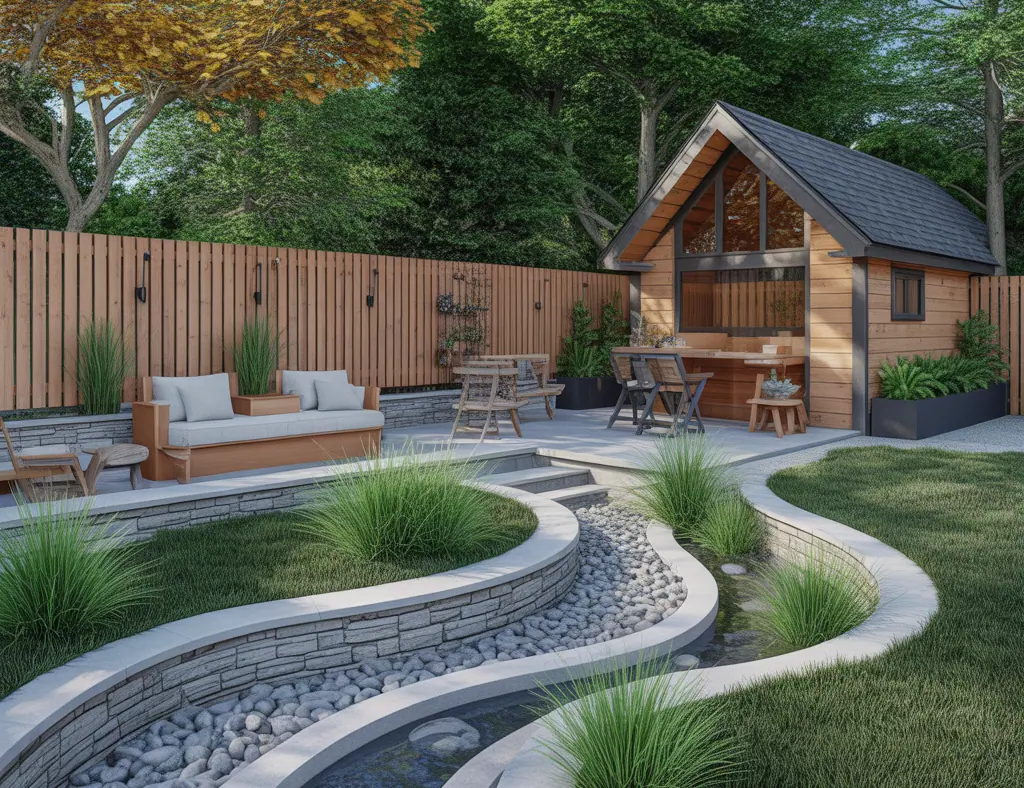 Backyard Landscaping With River Rock