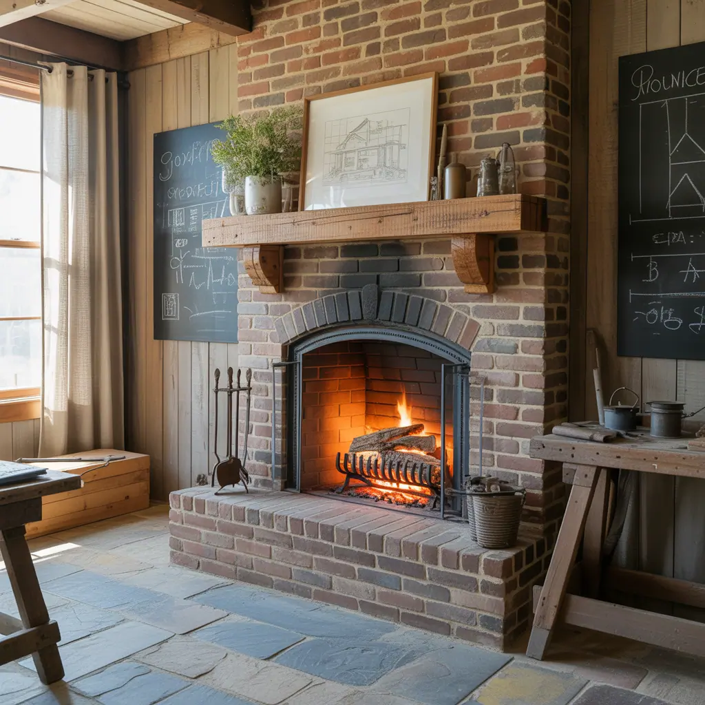 Brick Fireplace Rustic Inspirations: Easy DIY Ideas to Transform Your Hearth