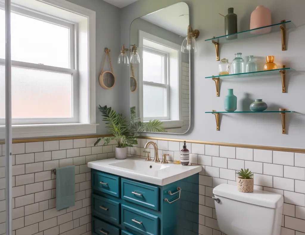 Color Ideas Small Bathroom: 15 Paint & Design Tips to Make Tiny Baths Feel Big