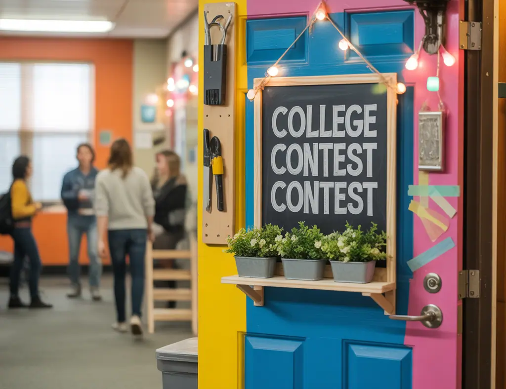 door decorating ideas college contest — Creative Dorm Door Designs That Win