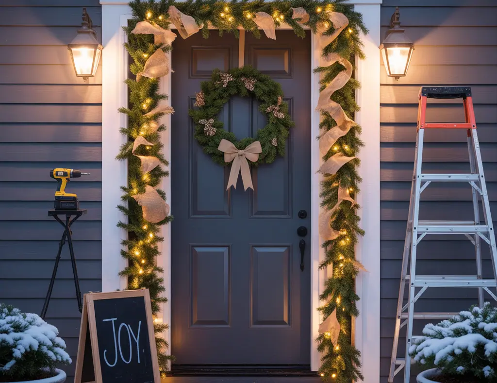 Easy Front Door Christmas Decorations