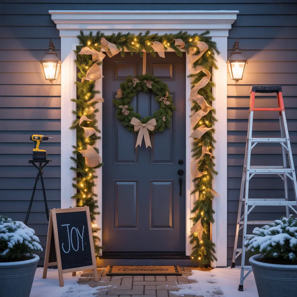Easy Front Door Christmas Decorations