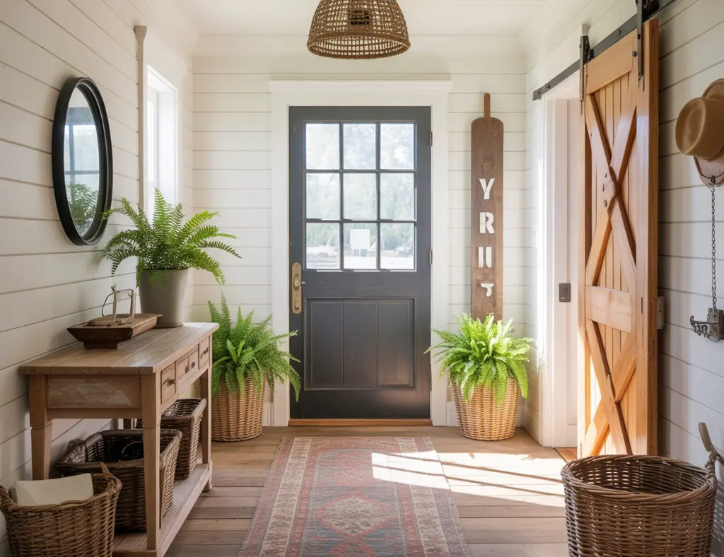 Farmhouse Foyer Entryway: Rustic Ideas & DIY Upgrades to Welcome Guests