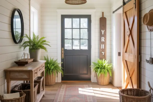 Farmhouse Foyer Entryway: Rustic Ideas & DIY Upgrades to Welcome Guests