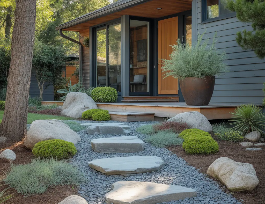 Front Yard Landscaping With Large Rocks Ideas