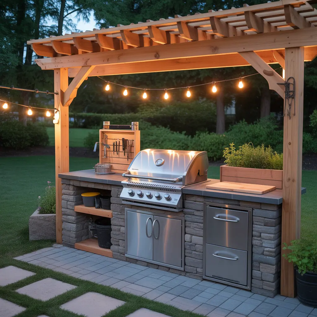 Grill Station Outdoors Ideas: Creative Backyard BBQ & Outdoor Kitchen Inspiration