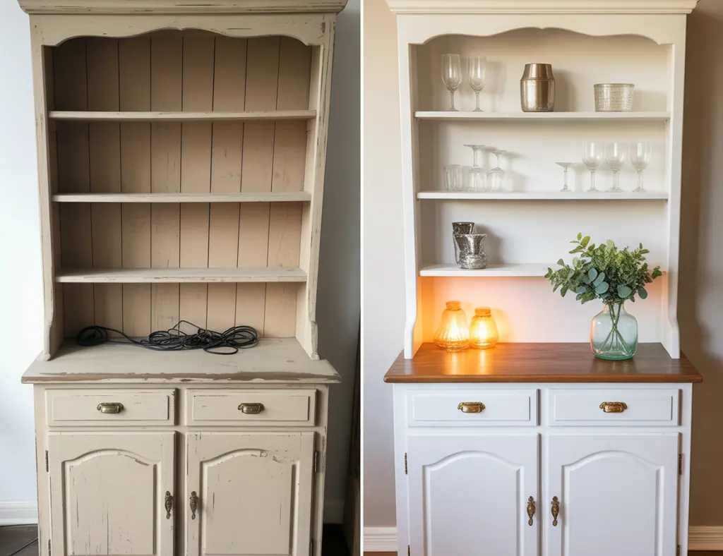 Hutch Makeover Before and After: Transform Your Old Hutch into a Showpiece
