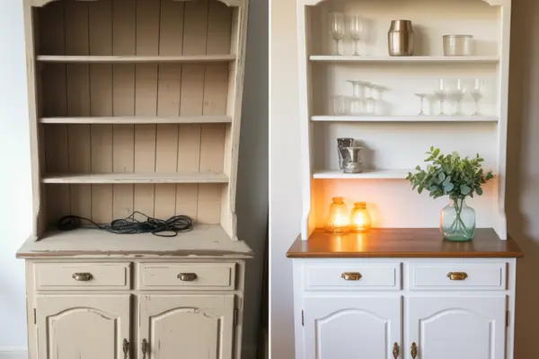 Hutch Makeover Before and After: Transform Your Old Hutch into a Showpiece