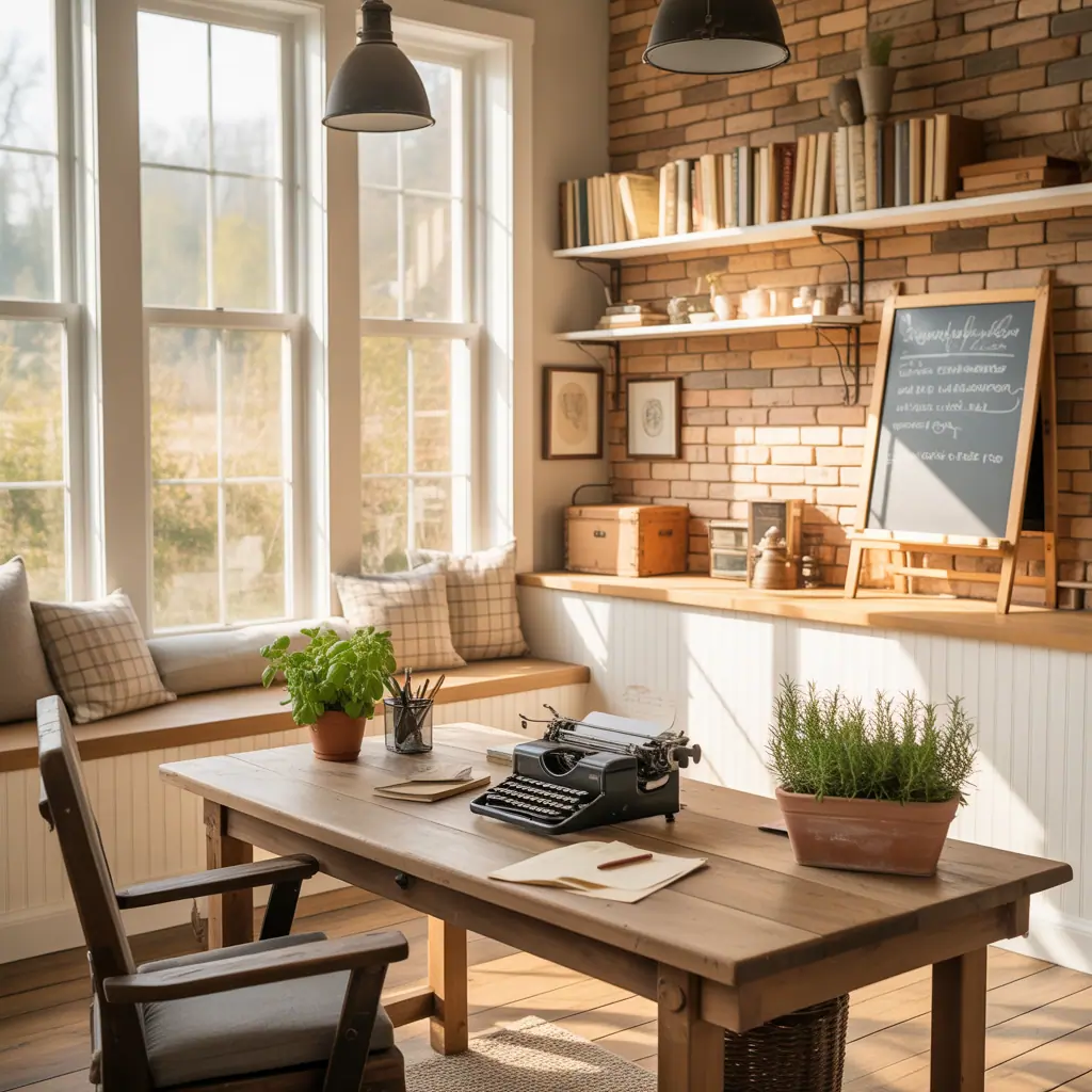 10 Cozy Ideas for Farmhouse Office That Transform Your Workspace