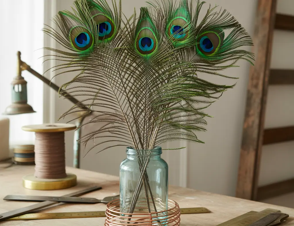 Ideas For Peacock Feather Centerpieces