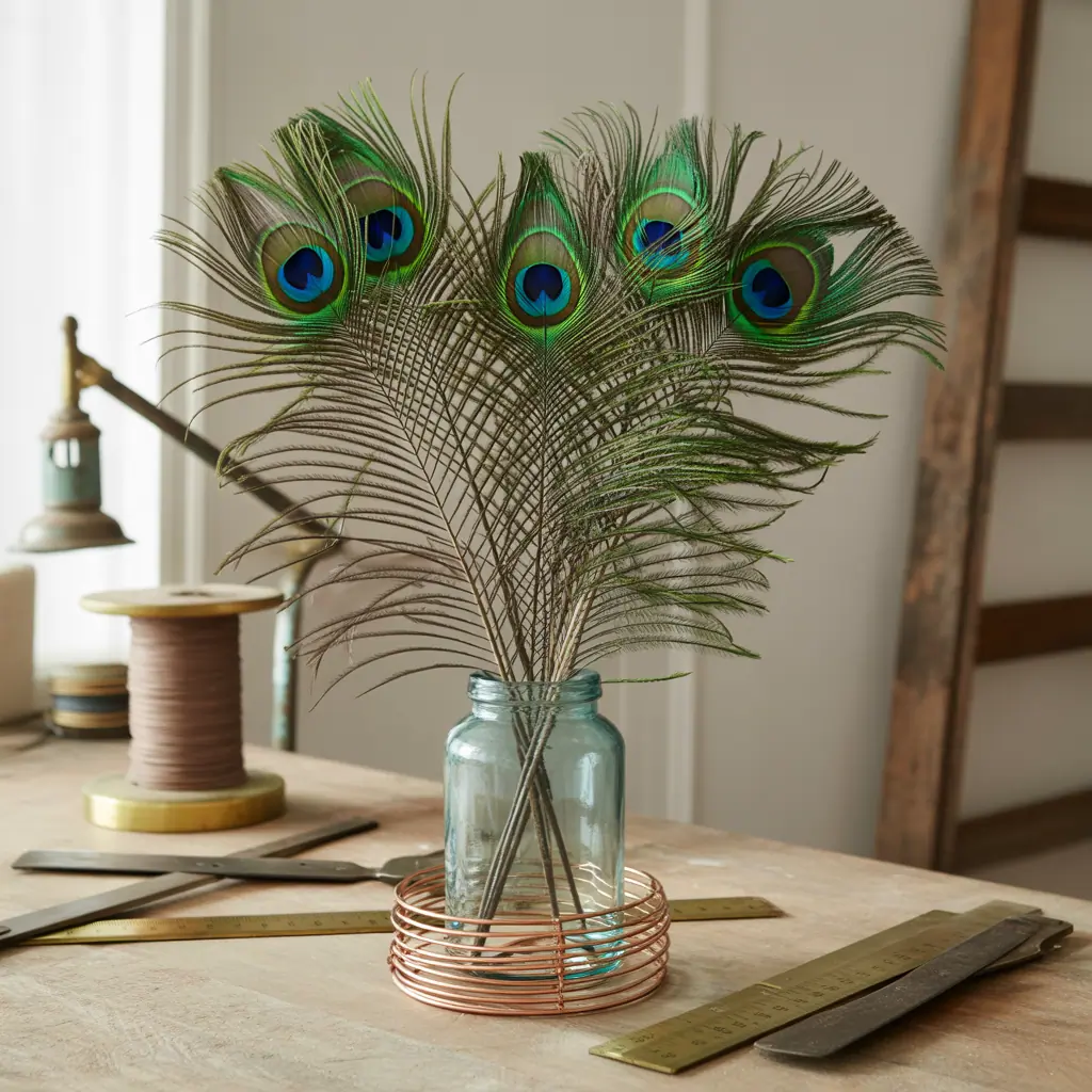 Ideas For Peacock Feather Centerpieces