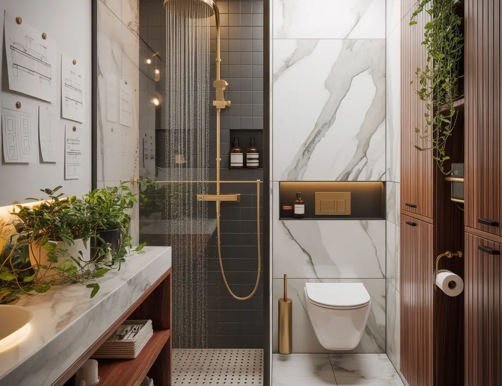 Ideas For Shower Next To Toilet