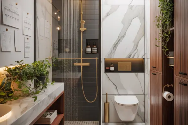 Ideas For Shower Next To Toilet