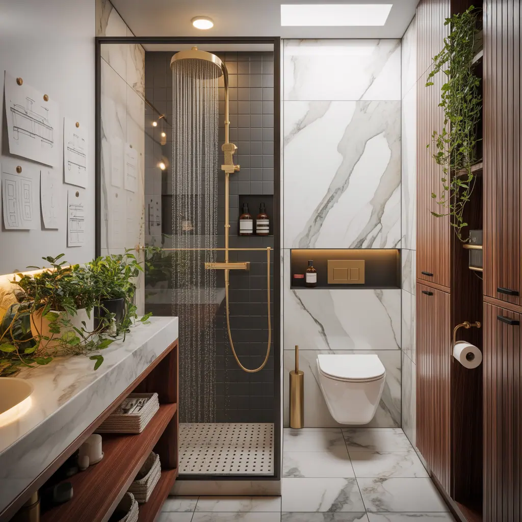 Ideas For Shower Next To Toilet