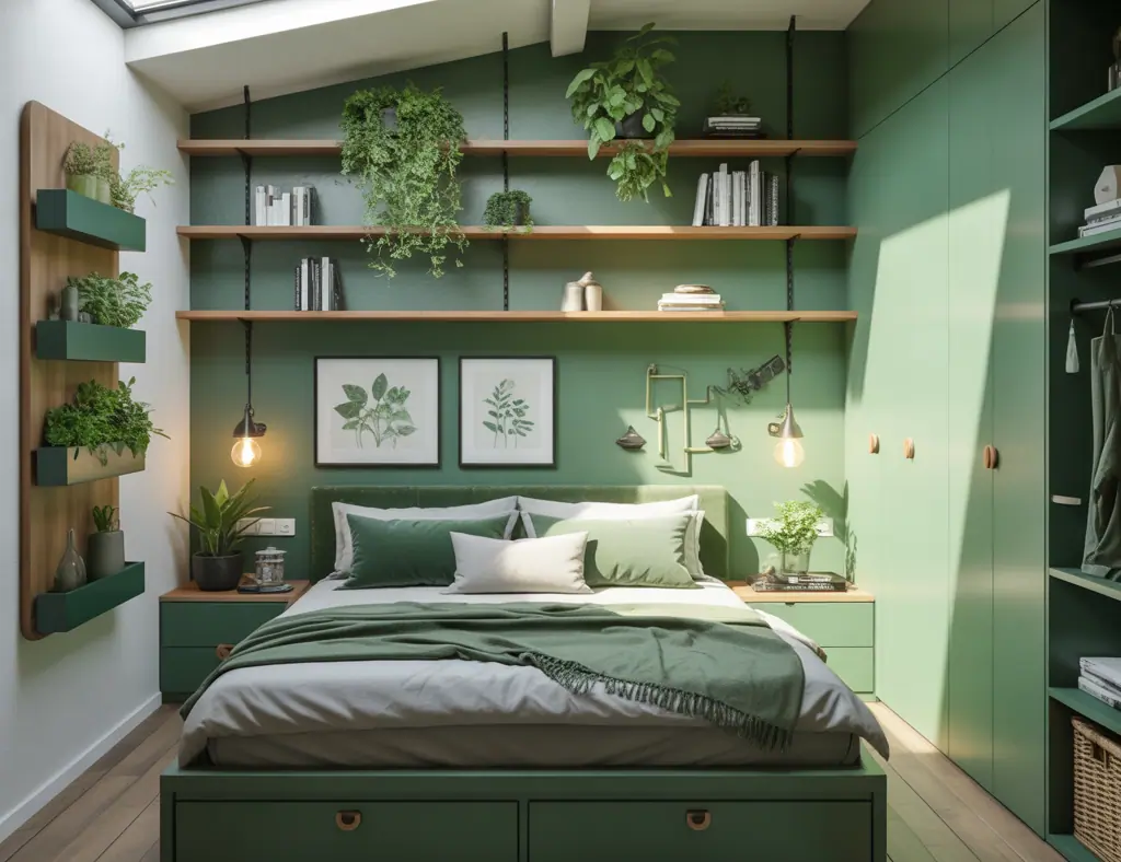 Ideas For Small Green Bedroom