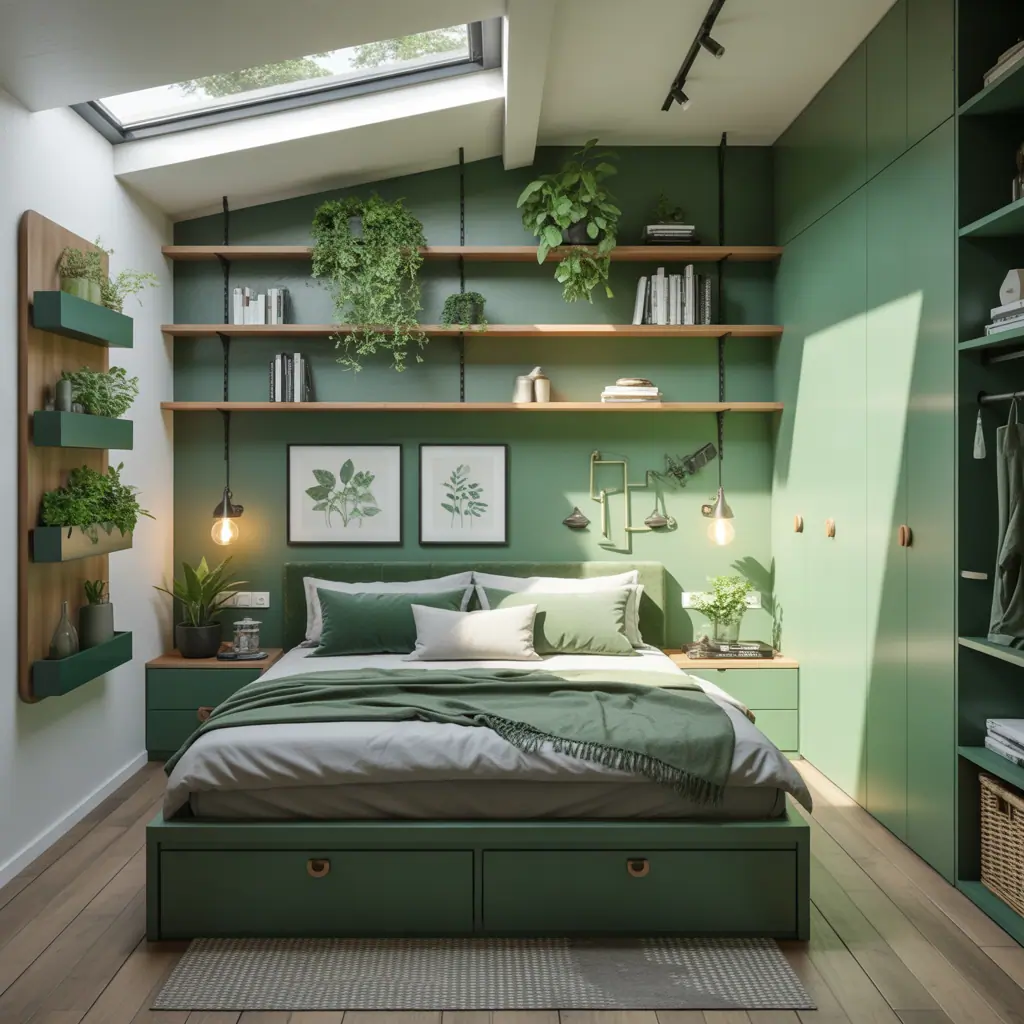 Ideas For Small Green Bedroom