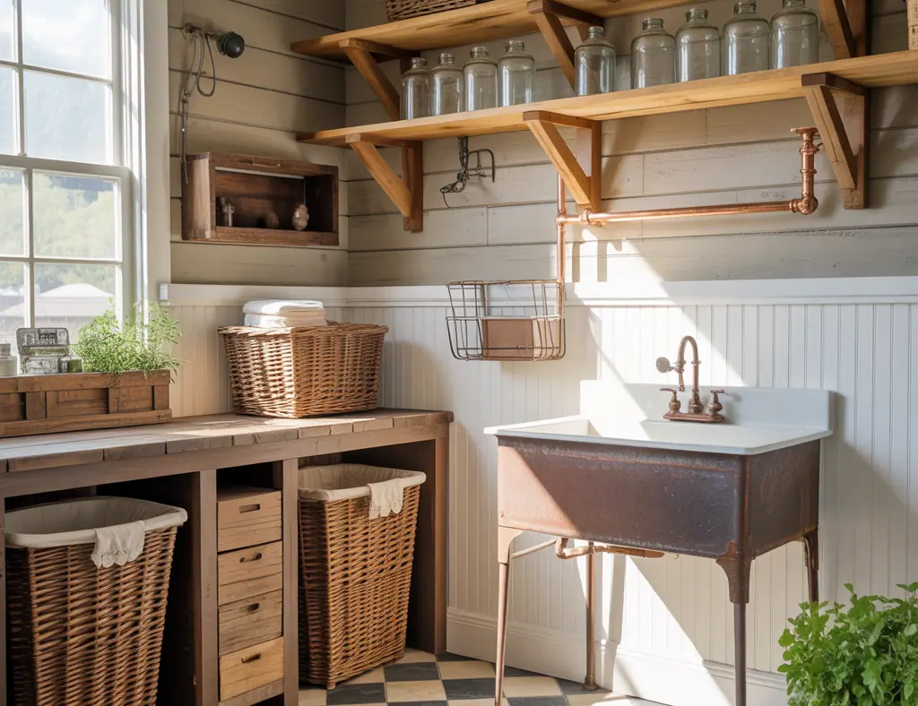 Ideas Rustic Laundry Room: Cozy, Practical Rustic Laundry Room Ideas