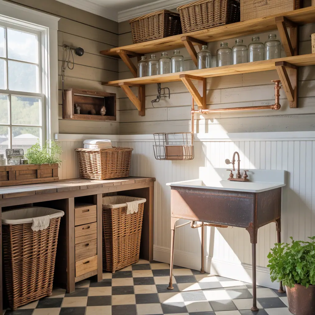 Ideas Rustic Laundry Room: Cozy, Practical Rustic Laundry Room Ideas