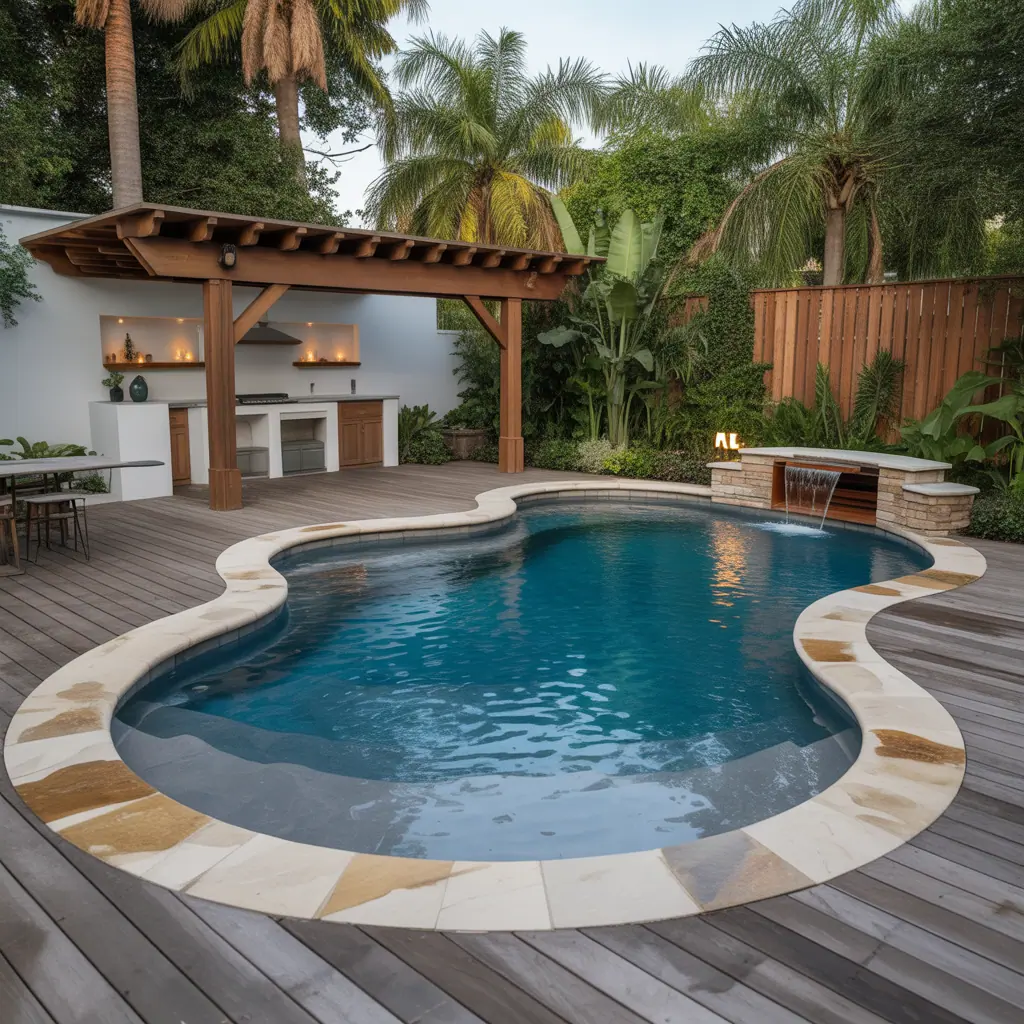 Kidney Shaped Backyard Pool Ideas