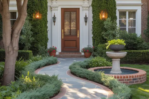 Landscaping Ideas Front Entrance Walkway