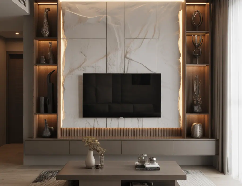 Modern Accent Wall Living Room Tv Ideas