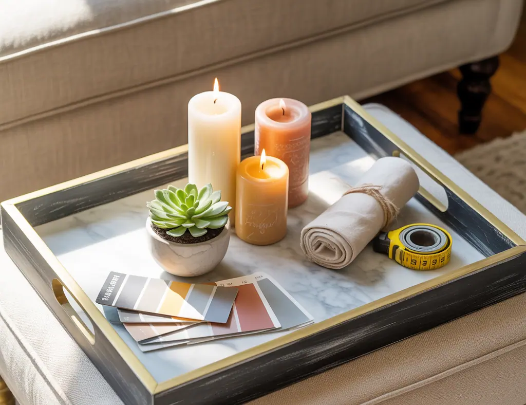 Ottoman Tray Decor Ideas