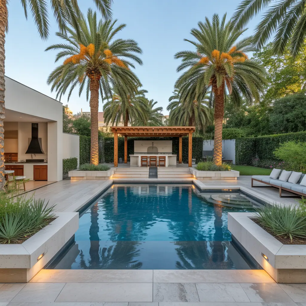 Palm Trees Backyard Pool Ideas: Create a Tropical Poolside Oasis