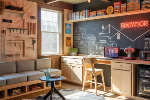 One Brilliant Rec Room Idea: Turn Your Spare Space into a DIY Family Hangout