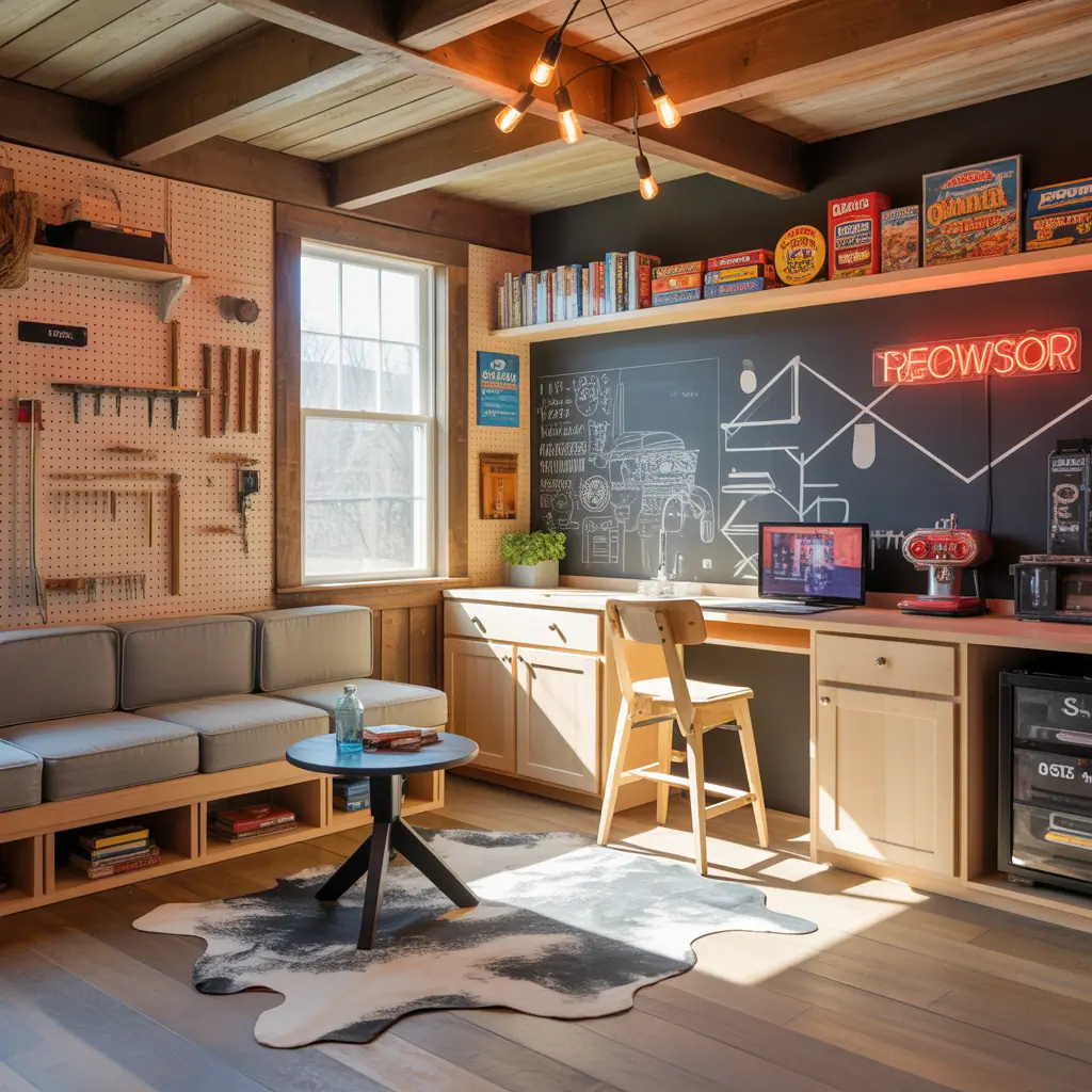 One Brilliant Rec Room Idea: Turn Your Spare Space into a DIY Family Hangout