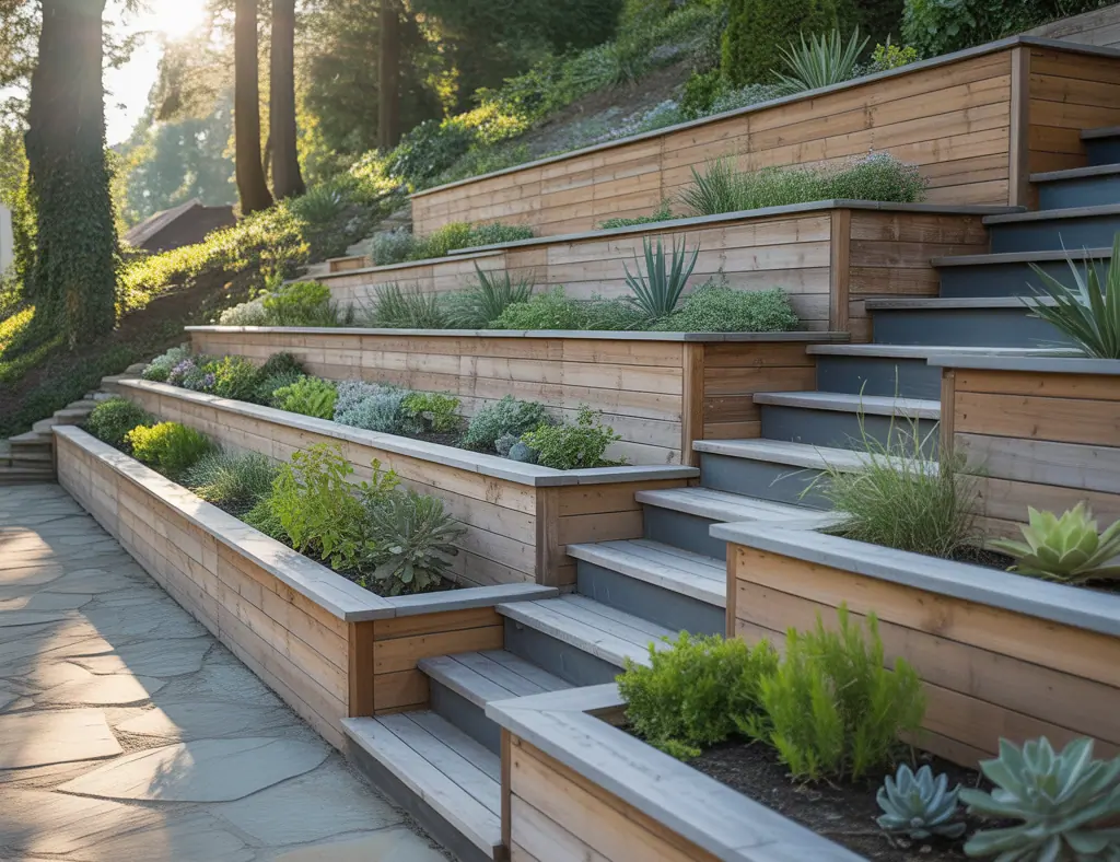 Slope Hillside Landscape Steps Ideas — DIY Designs for Steep Yards