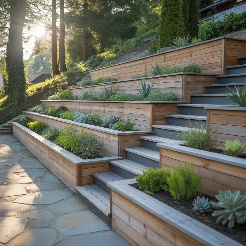 Slope Hillside Landscape Steps Ideas — DIY Designs for Steep Yards