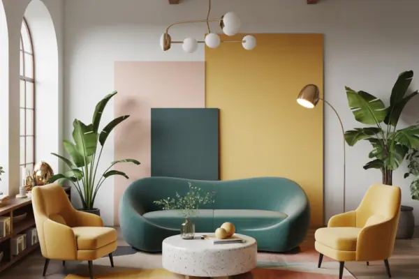 Teal and Yellow Modern Living Room: Fresh Color Ideas & DIY Projects