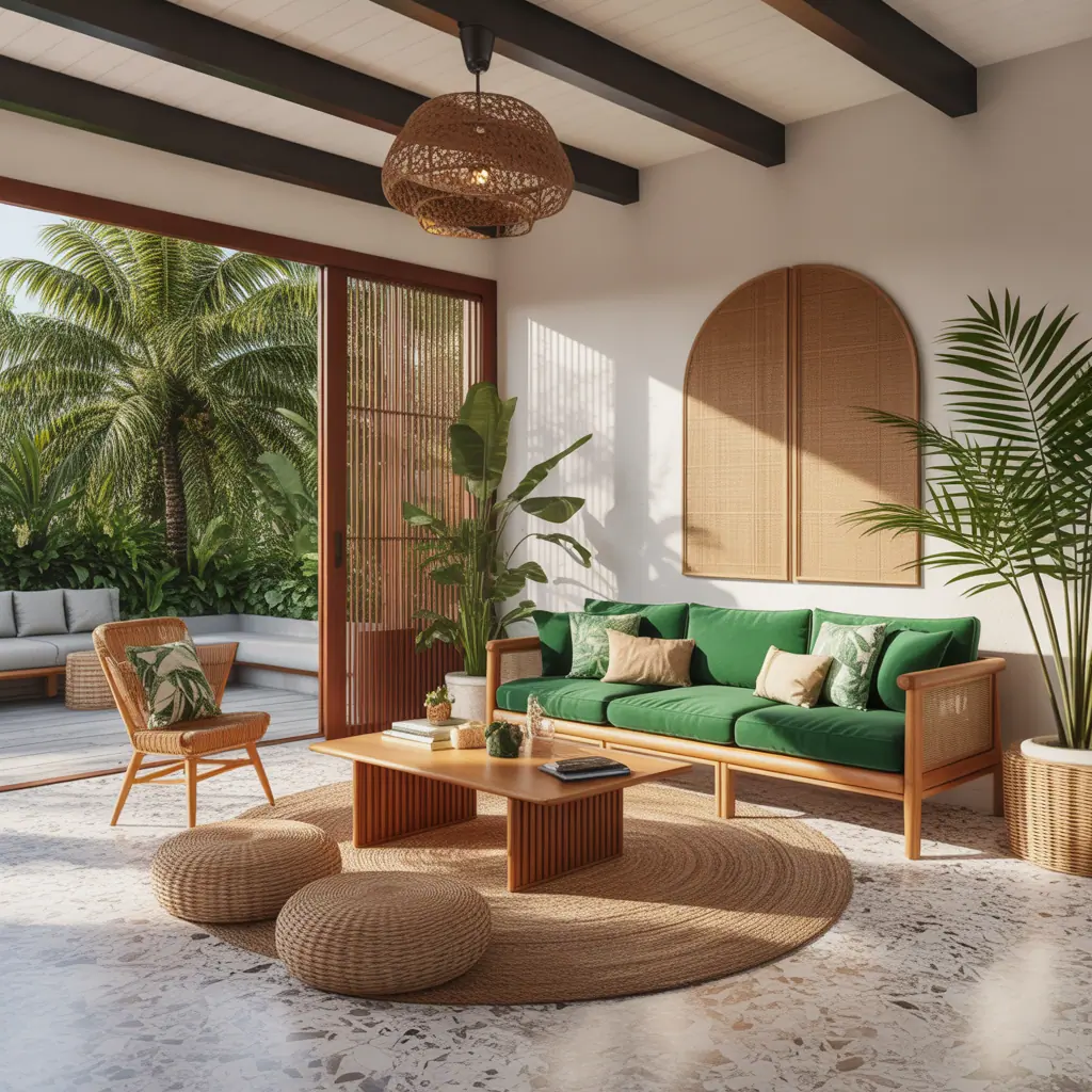 Tropical Modern Living Room Decor Ideas: Fresh, DIY-Friendly Designs