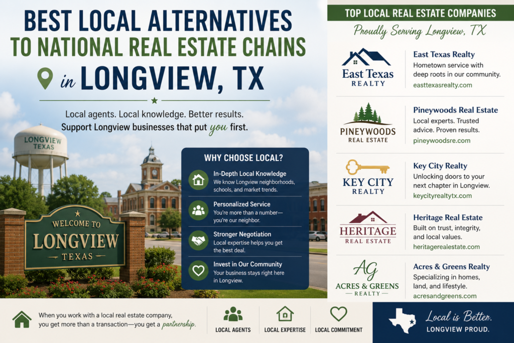 Best Local Alternatives to National Real Estate Chains in Longview, TX
