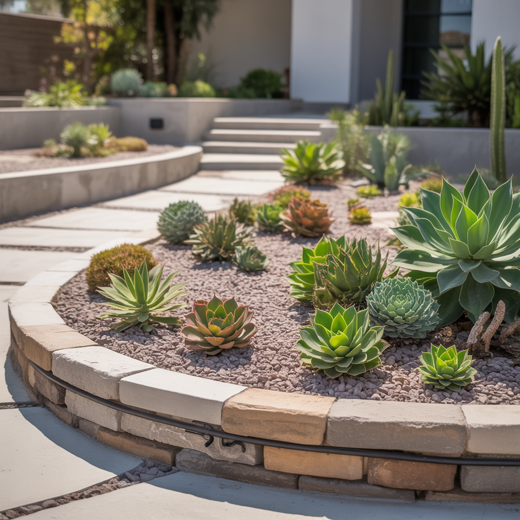xeriscape low maintenance front yard