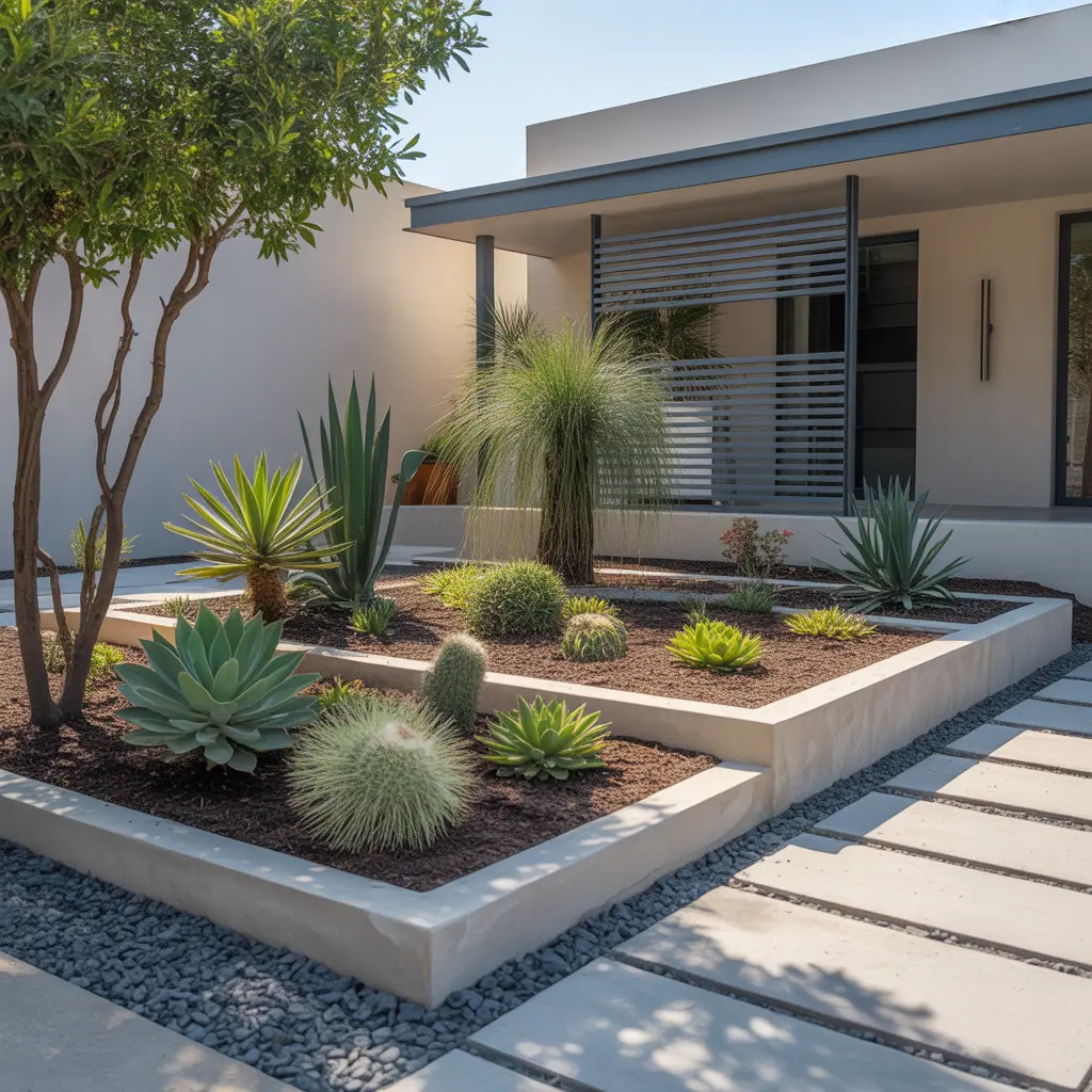 xeriscape low maintenance front yard