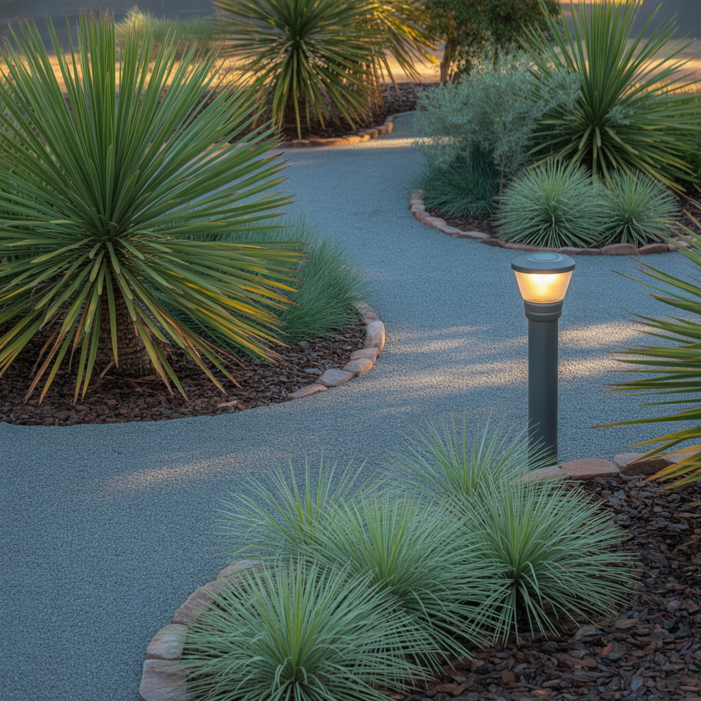 xeriscape low maintenance front yard