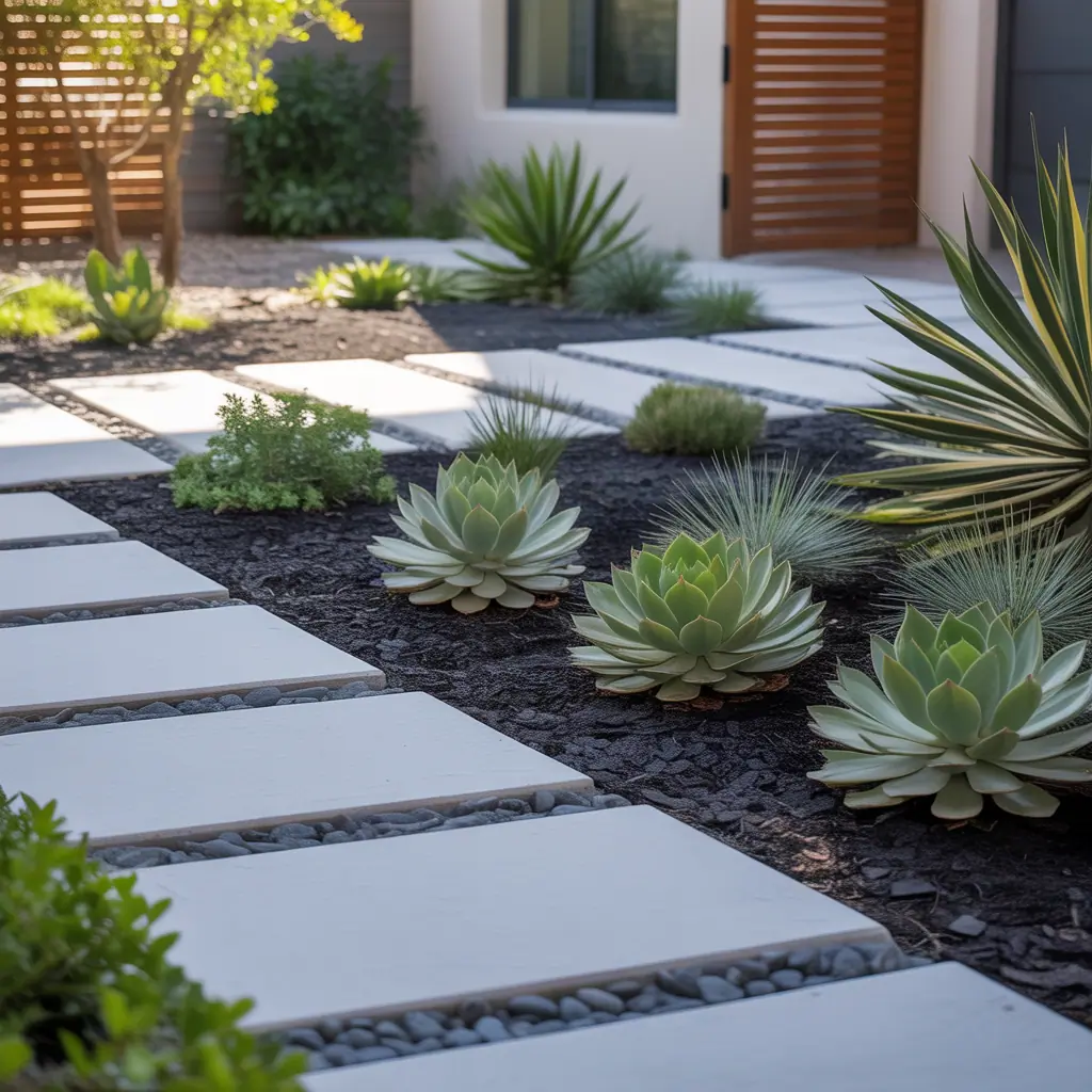 xeriscape low maintenance front yard